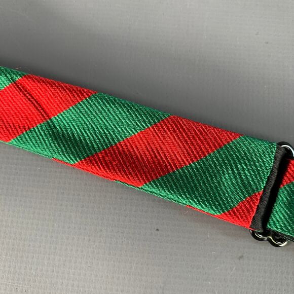 O'CONNELL'S Red Green Diagonal Stripe Bow Tie - Picture 5 of 5